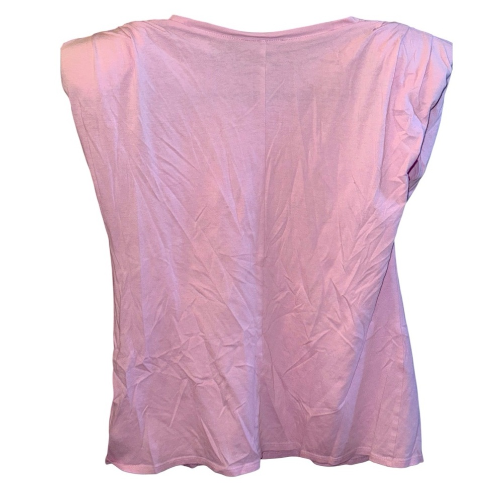 Express Structured Pink Muscle Tee - Picture 2 of 4